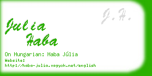 julia haba business card